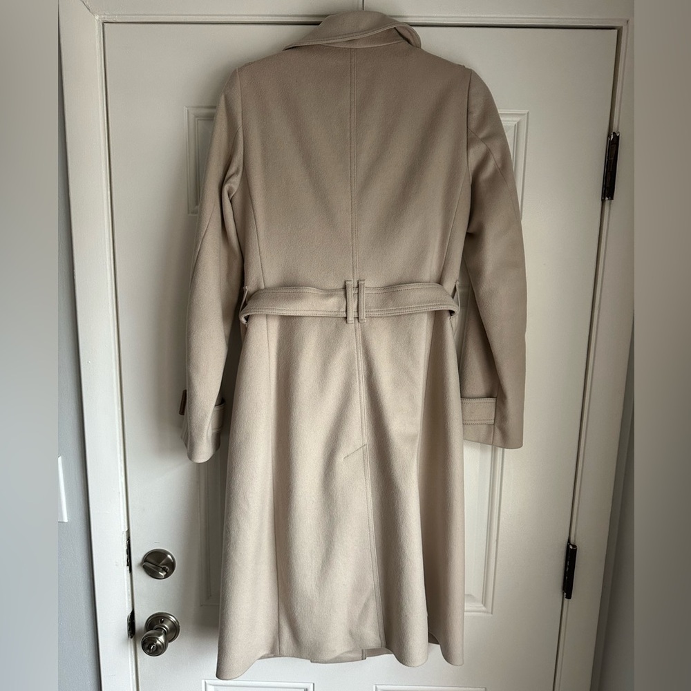 AUTHENTIC Burberry London Virgin‎ Wool Cashmere Trench Coat size 4 beige - Picture 2 of 11